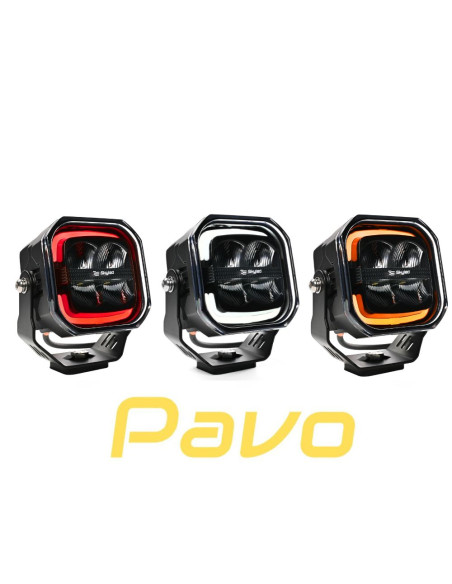 SKYLED PAVO 80F - LED worklight with tricolor position light - 12-30V