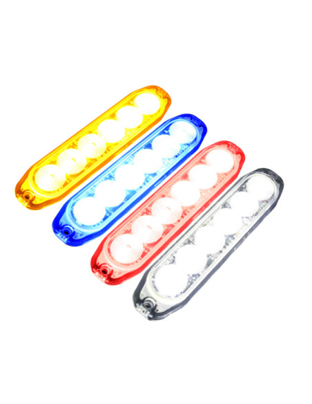 LEDSON - Lampa ostrzegawcza LED super slim - czerwony 10-30V