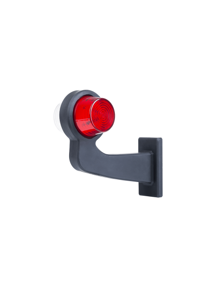 Lampa obrysowa Old School biało-czerwona długa 12/24v - lewa