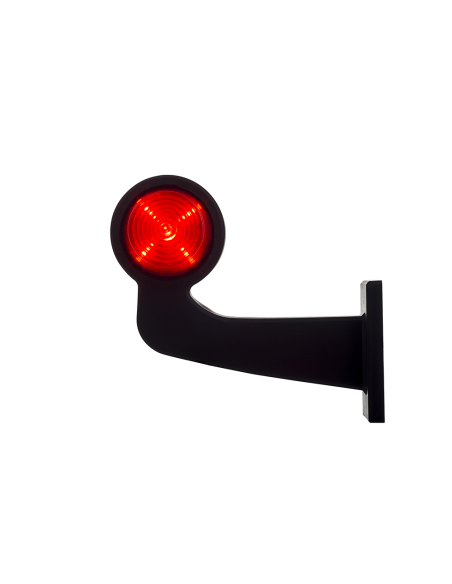 Lampa obrysowa Old School biało-czerwona długa 12/24v - lewa