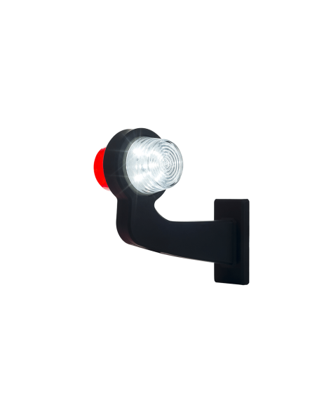 Lampa obrysowa Old School biało-czerwona długa 12/24v - prawa