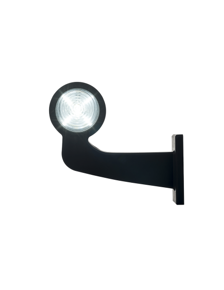 Lampa obrysowa Old School biało-czerwona długa 12/24v - prawa