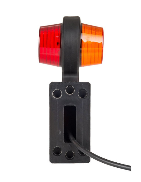 Lampa obrysowa Old School pomarańczowo-czerwona długa 12/24v - lewa