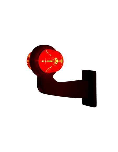 Lampa obrysowa Old School pomarańczowo-czerwona długa 12/24v - lewa