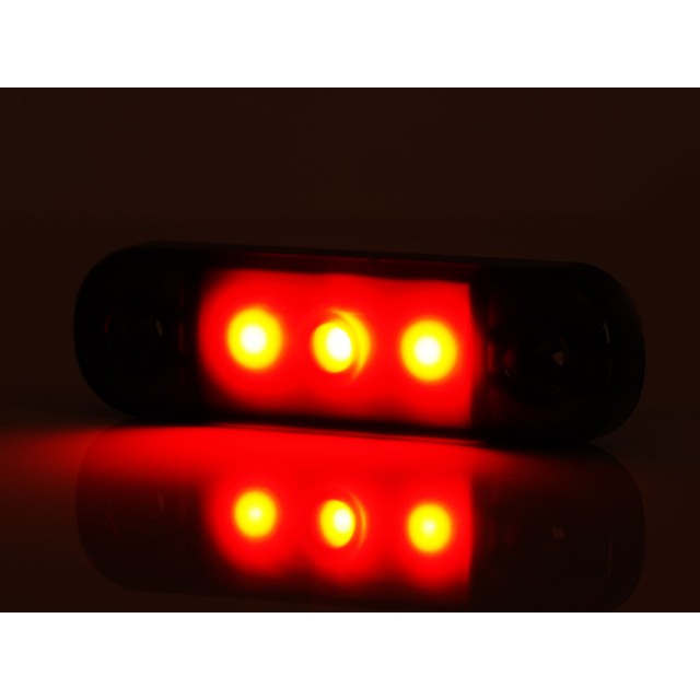WAŚ - LED marker light red 12/24V BLACK