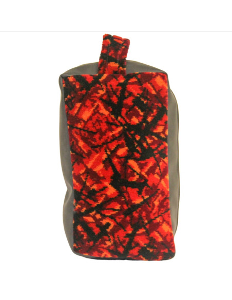 Kosmetyczka z duńskiego pluszu 23x12x10 cm - czerwona