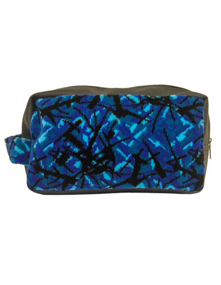 Danish plush cosmetic bag 23x12x10 cm - blue