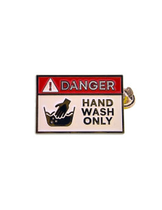 Metall pin Danger Hand Wash...