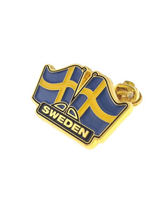 Metall pin Swedish flags (DTS)