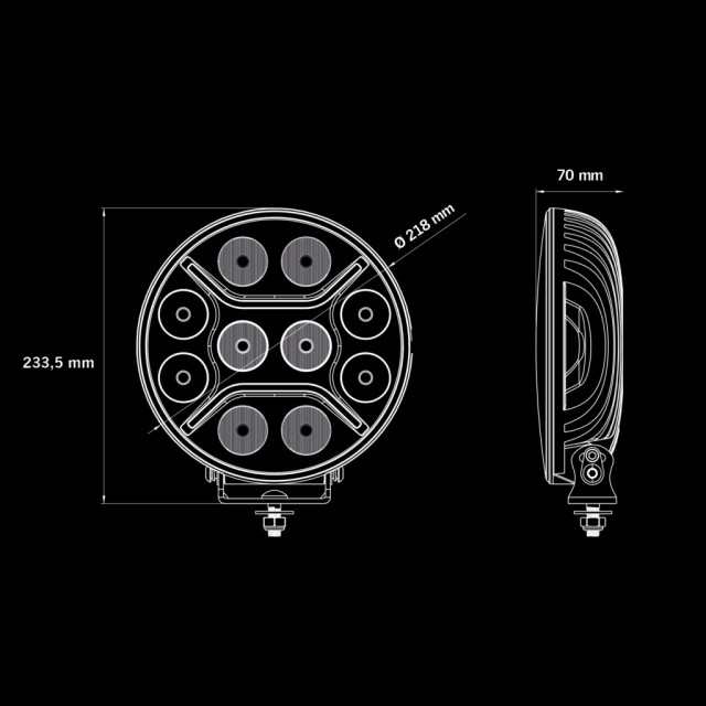 STRANDS Dark Knight Intense 9" lampa...