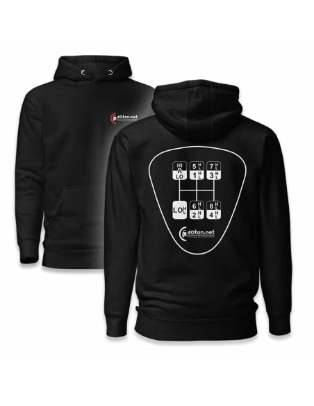 Unisex hoodie 40ton.net gearbox black