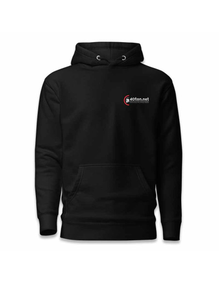 Unisex hoodie 40ton.net gearbox black