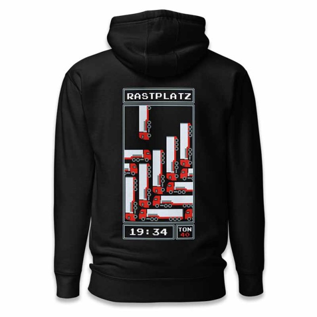 Unisex hoodie 40ton.net RASTPLATZ black