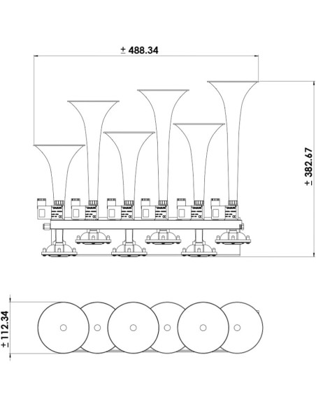BASURI 2.0 12/24V - 19 melodies airhorn
