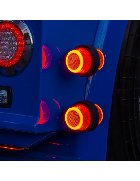 LEDSON HALO - Wkład LED czerwony z dymionym kloszem 10-48V