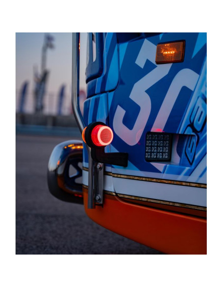 LEDSON HALO - Wkład LED czerwony z dymionym kloszem 10-48V