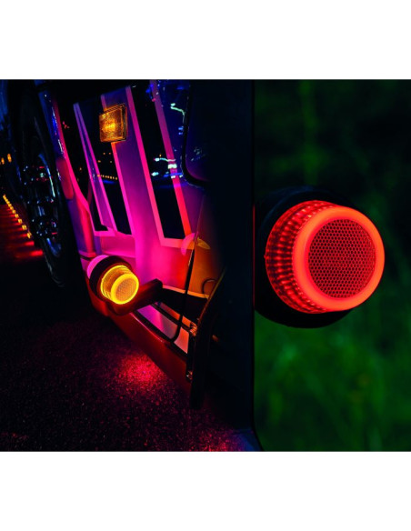 LEDSON HALO - Wkład LED czerwony z dymionym kloszem 10-48V