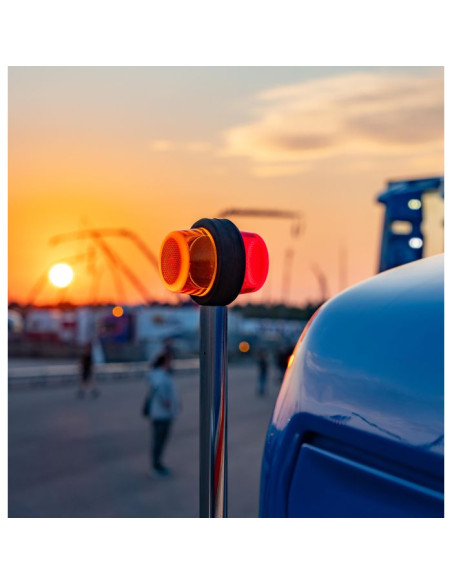 LEDSON HALO - WHITE LED marker light with smoked lens 10-48V