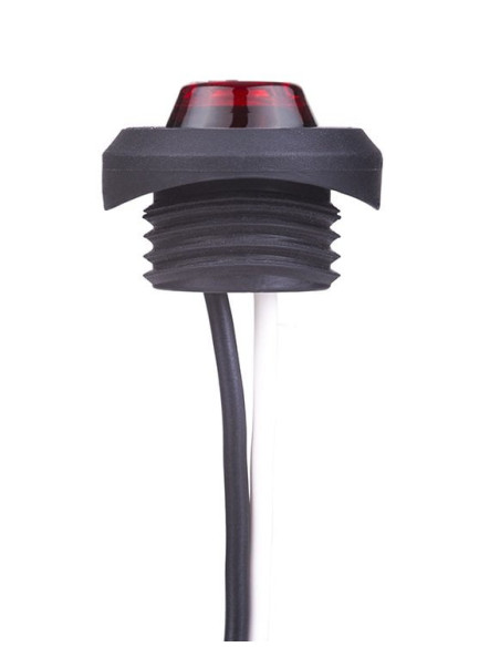Lampa obrysowa LED czerwona LD2633 montowana w rurę 12/24V