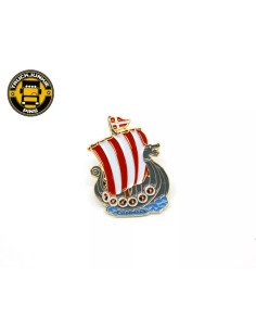 Metall pin Danmark Viking Boat