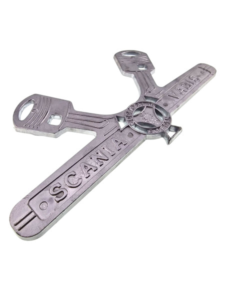 Metall elongated SCANIA VABIS emblem, 33x16,5 cm