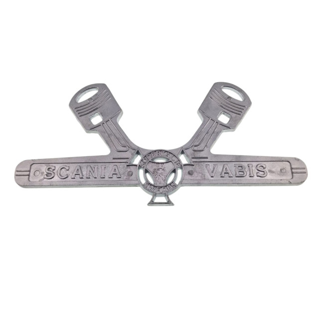 Metall elongated SCANIA VABIS emblem,...