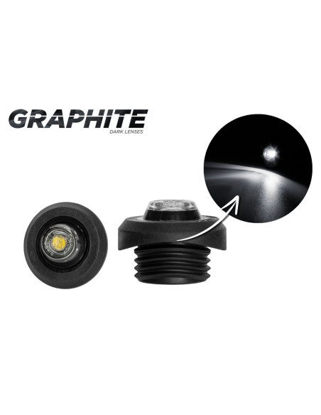 LED white marker lamp LD2631/GRAPHITE mounted in a tube 12/24V