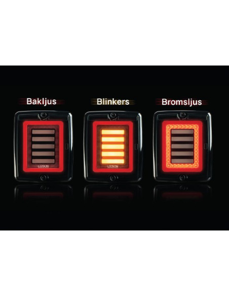 Breeze X1 3-function LED rear light with smoked lens