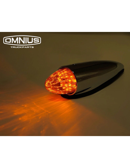 OMNIUS - Lampa torpedo LED pomarańczowa 24V