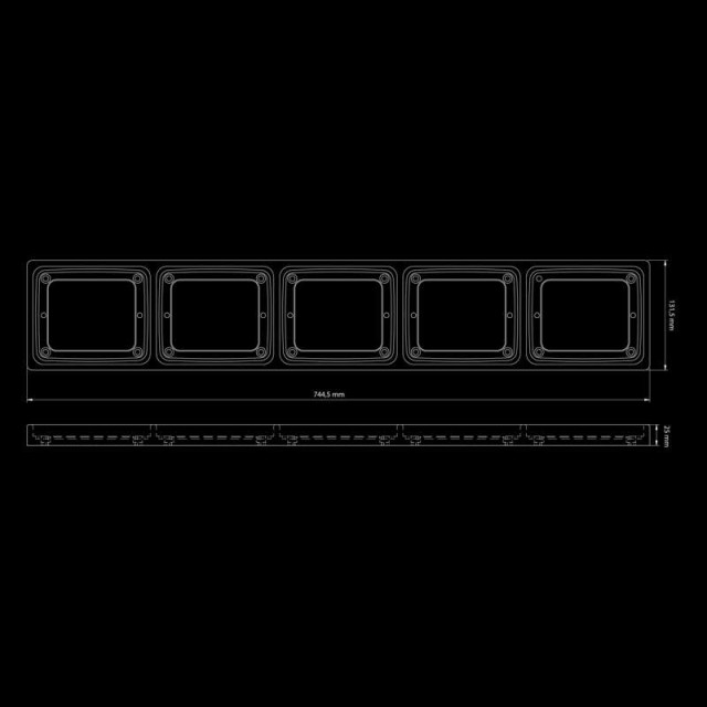 5x IZE LED mounting frame