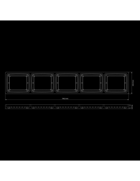 5x IZE LED mounting frame