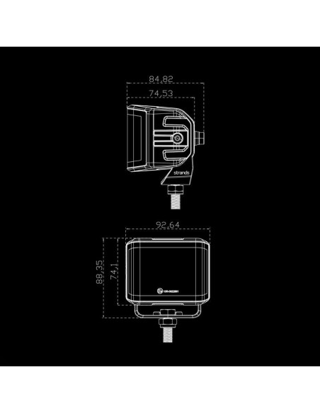 Lampa robocza Strands Siberia XP Red Fox z światłem błyskowym