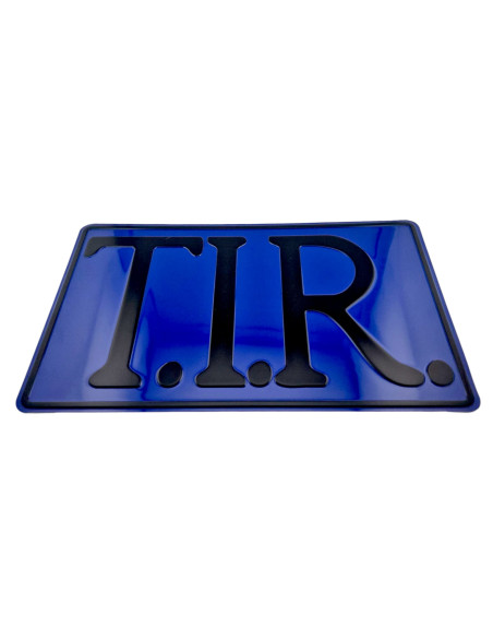 TIR - Aluminum embossed sign 40x25 cm, blue/black