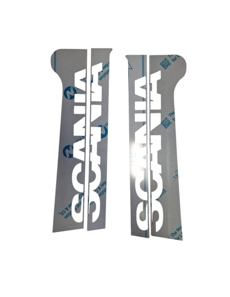 Scania Nextgen flat stainless steel decoration for door post with logo