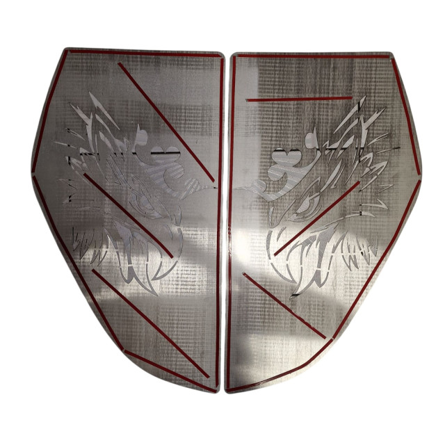 Płaski dekor nierdzewny na okno...