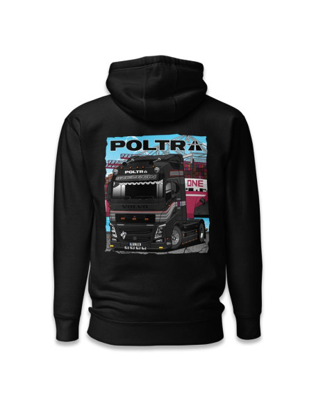 Bluza UNISEX z kapturem POLTRA czarna