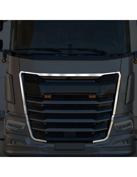 DAF XF/XG/XG+ embossed stainless steel around grill decoration
