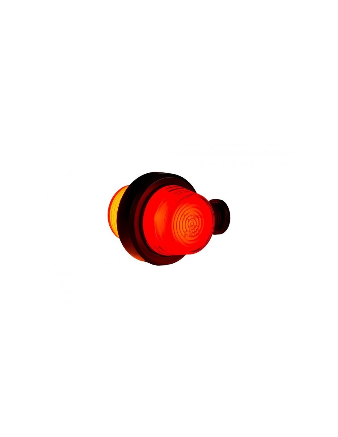 WAS 1W Amber/Orange LED Side Marker Light – 12V/24V, Push Fit, Clear Lens, EAN 5901323110566