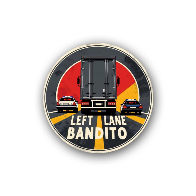 Left Lane Bandito v1 - naklejka mała