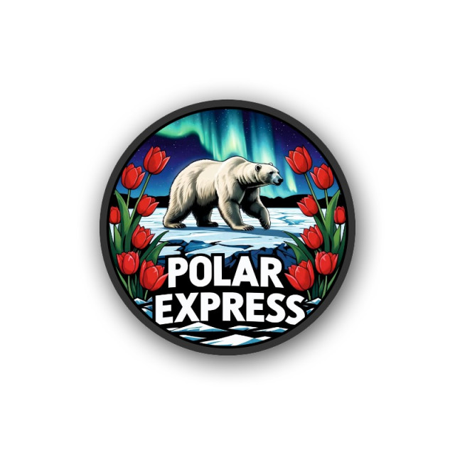 Polar Express Bear v1 - naklejka mała