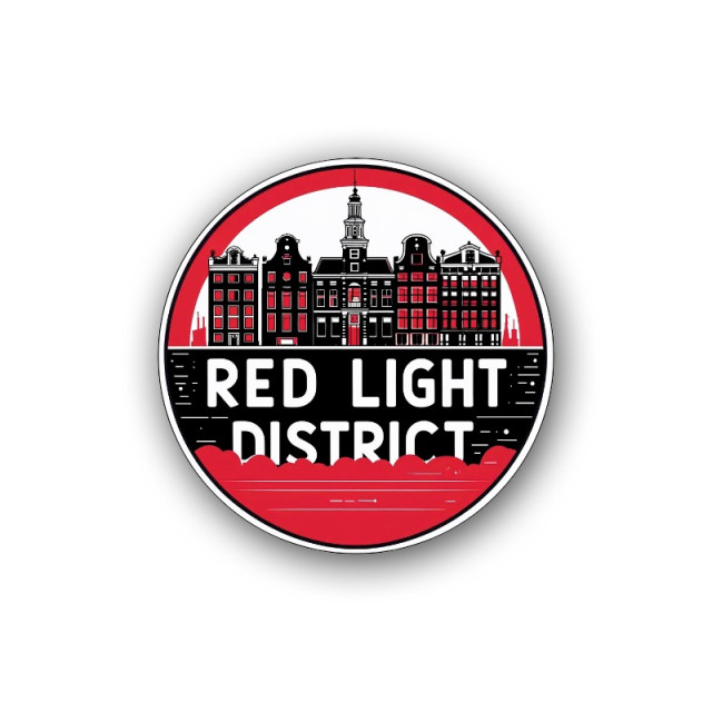 Red Light District v1 - naklejka mała