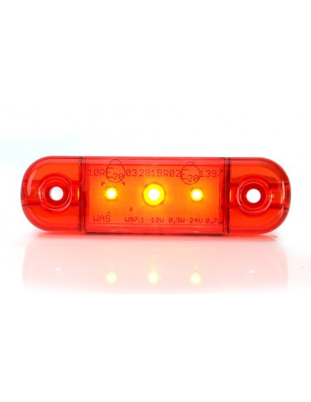 Marker light WAŚ W97.1/709 red 12/24V