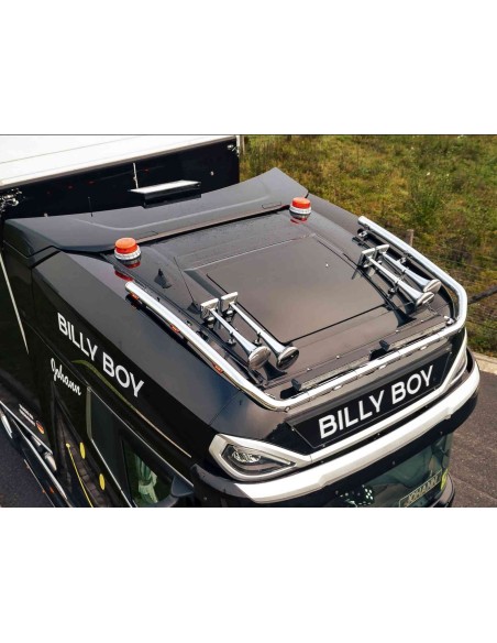 DAF XG+ U-shape roof lightbar, stainless steel