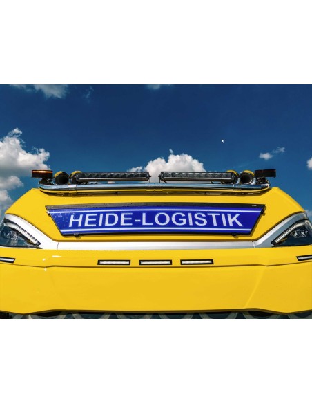 DAF XG+ Orurowanie dachowe "Meander", chromowana stal nierdzewna