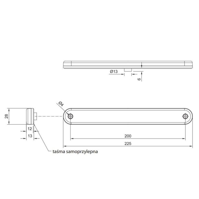 Marker light FT-195 LED orange 12-36V