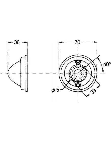 Red marker lamp, replacement for HELLA 2SA 997 022-001