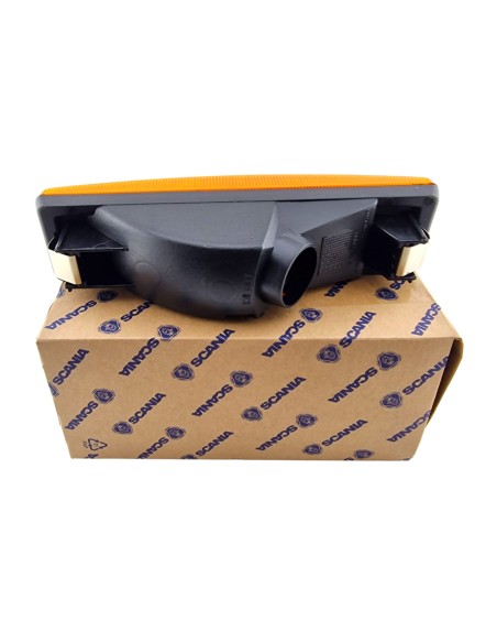 Oryginalna pomarańczowa lampa obrysowa daszka Scania 4, żarówkowa