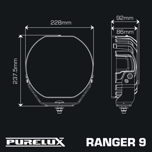 Purelux Ranger 9 LED Driving Lamp