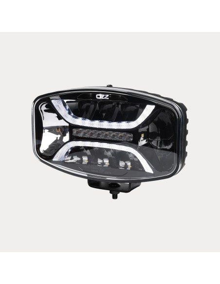 OZZ XO1P Black LED driving light with strobe, black housing