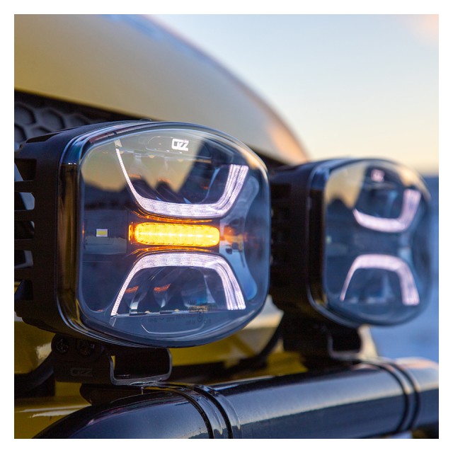 OZZ XO1P Black LED driving light with...